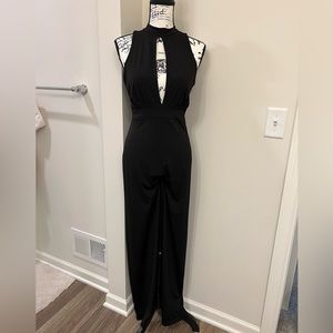 FashionNova Small Black Low Cut Jumpsuit